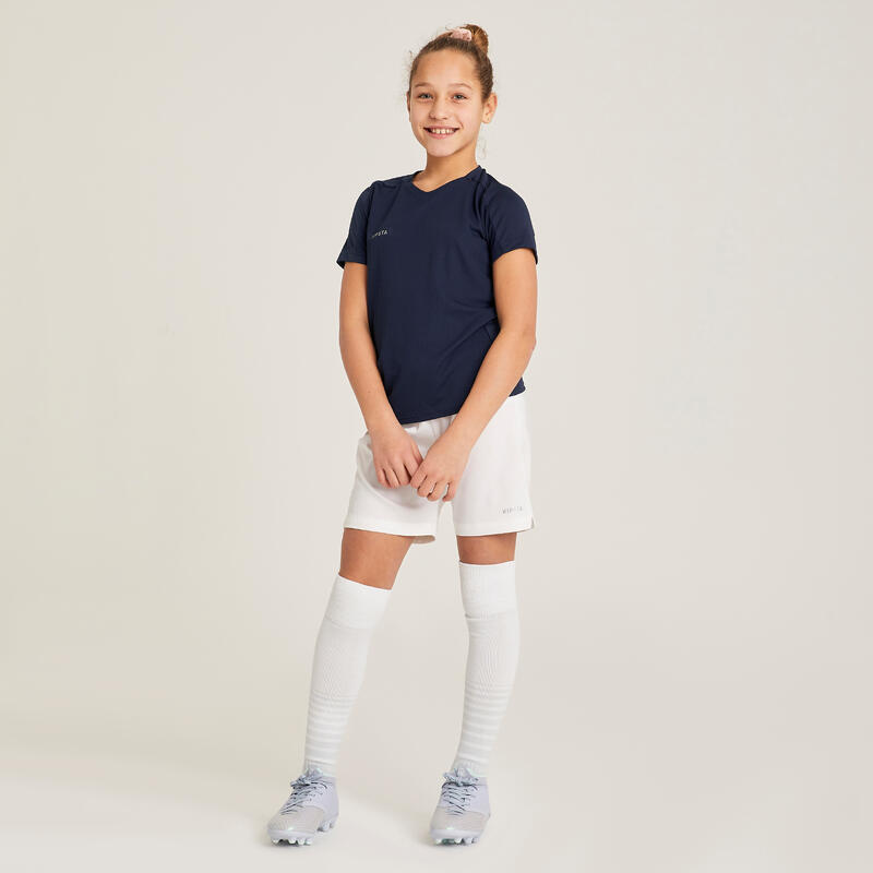 Voetbalshort voor meisjes Viralto wit