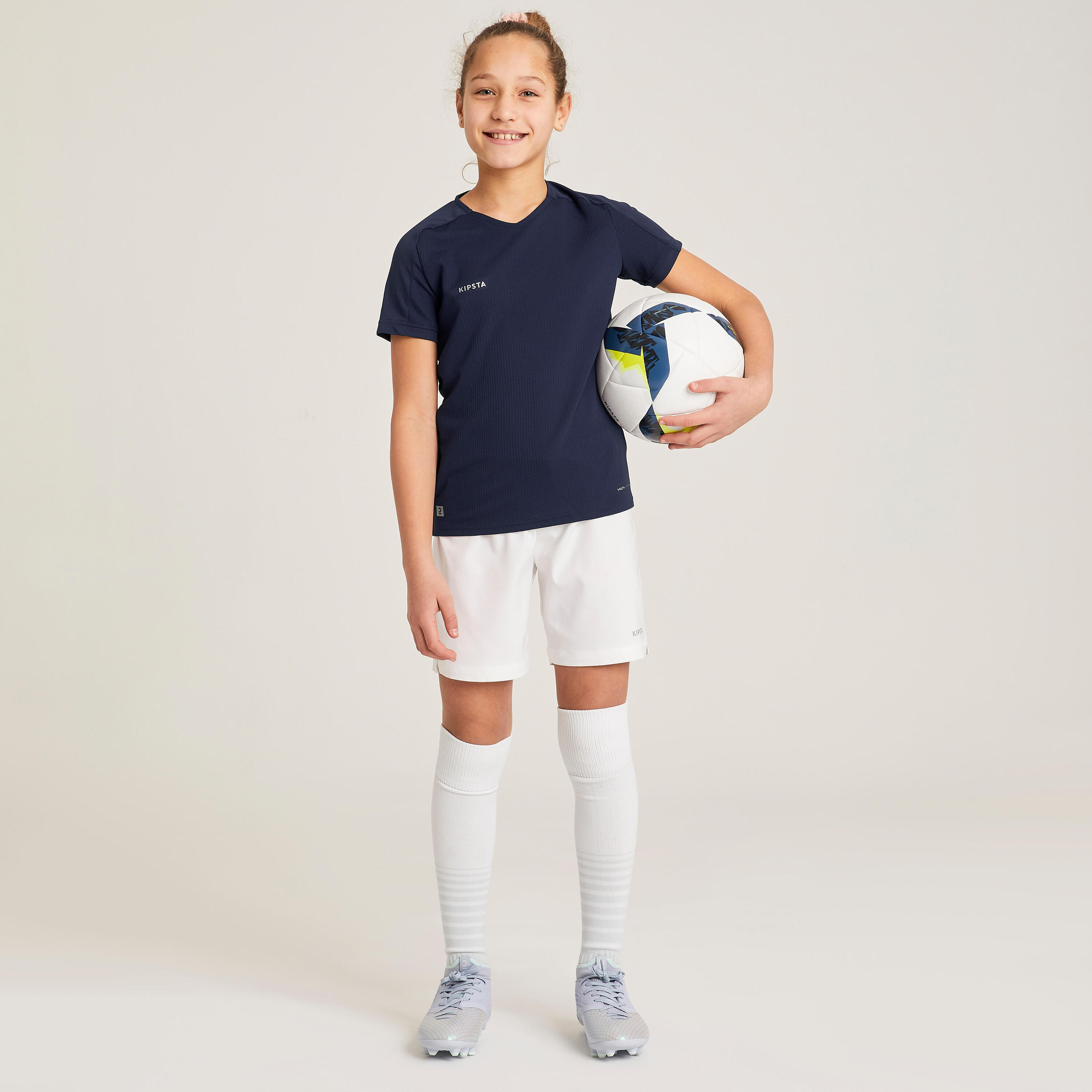 Girls' Football Shorts  - White 3/21