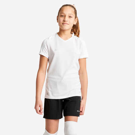 
      Mergaičių futbolo marškinėliai „VRO+“, balti
  