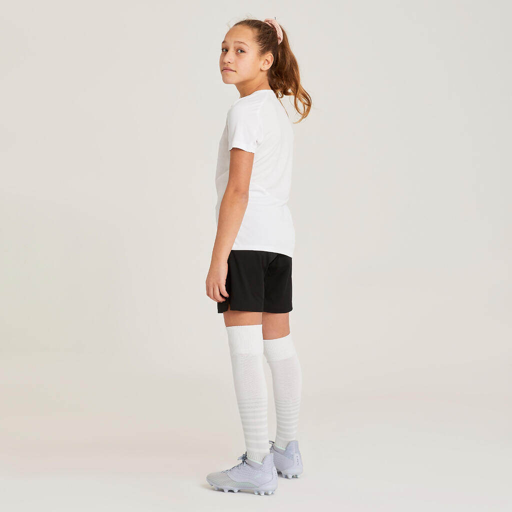 Kratke nogometne hlače Viralto za djevojčice zelene