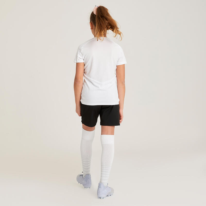 Voetbalshort voor meisjes Viralto zwart