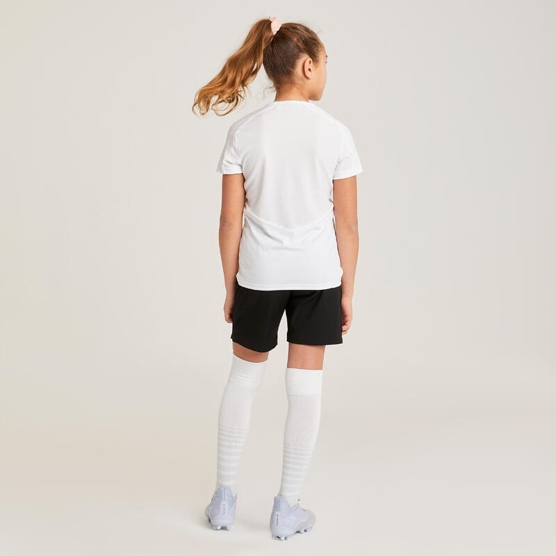 Voetbalshort voor meisjes Viralto zwart