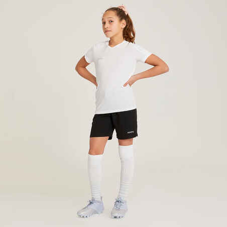 Girls' Football Shorts Viralto - Black