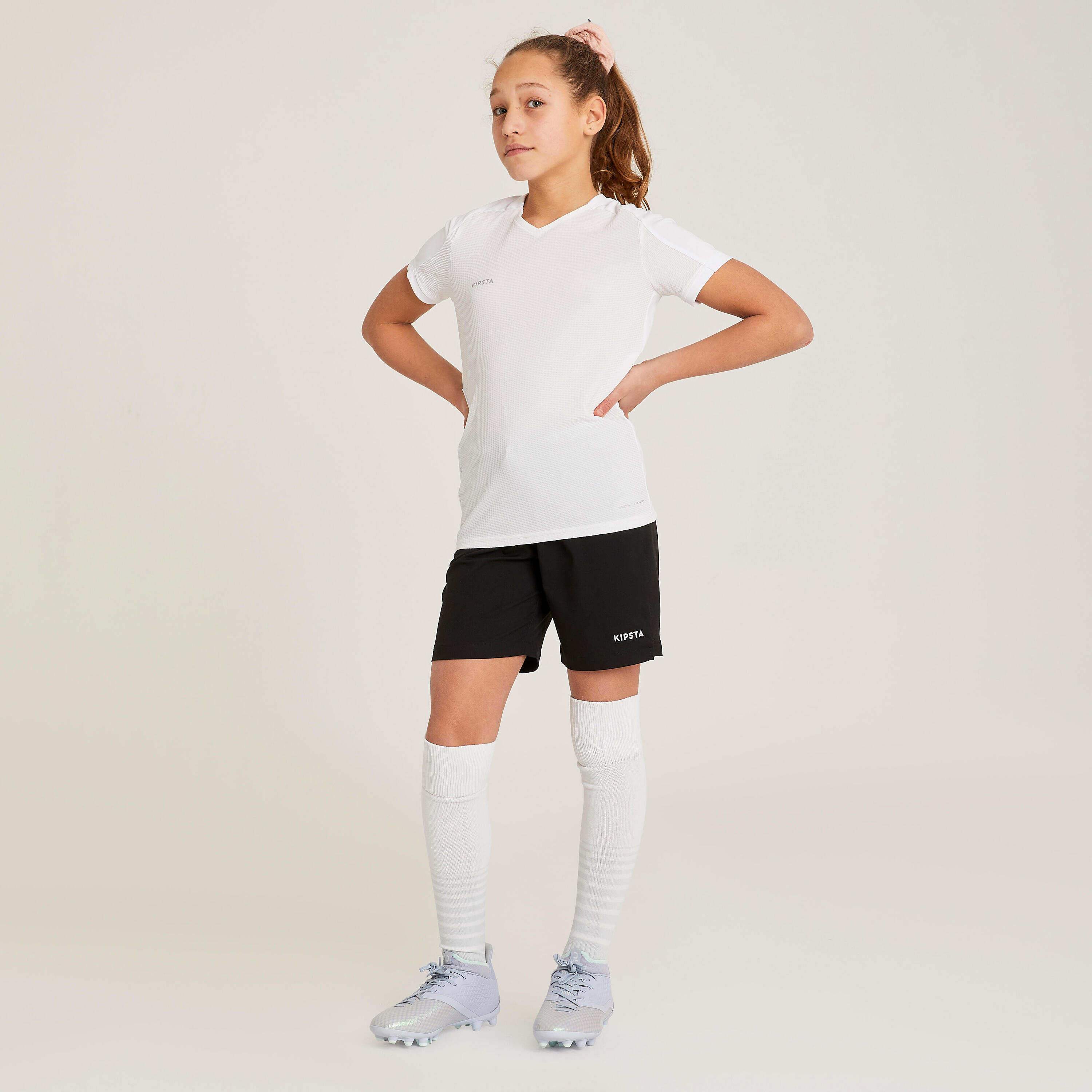 Girls' Football Shorts Viralto - Black 4/12