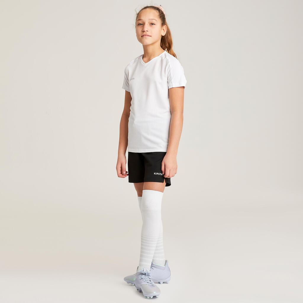 Girls' Football Shirt Viralto - Aqua Green & White