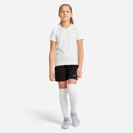 Girls' Football Shorts Viralto - Black