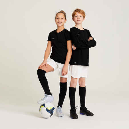 Kids' Long-Sleeved Football Shirt Viralto Club - Black