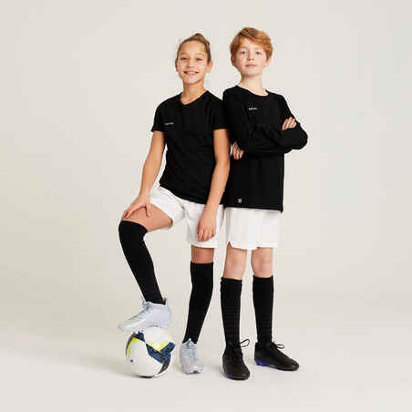 Vaikiški futbolo marškinėliai ilgomis rankovėmis „Viralto Club“, juodi
