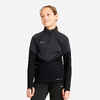 Girls' 1/2 Zip Football Sweatshirt Viralto - Black