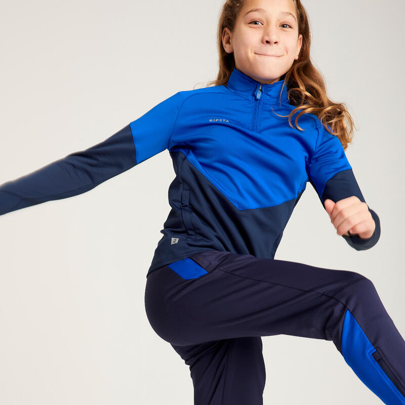 TRAININGSBROEK VOOR VOETBAL VOOR MEISJES VIRALTO BLAUW