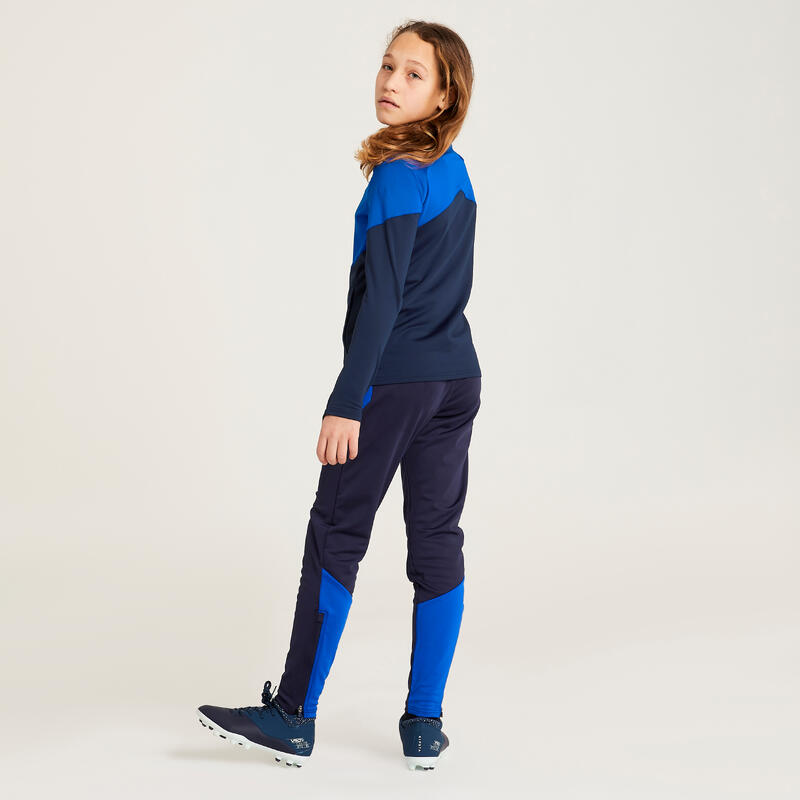 Pantalón de chándal fútbol Niña para entrenamiento Viralto azul