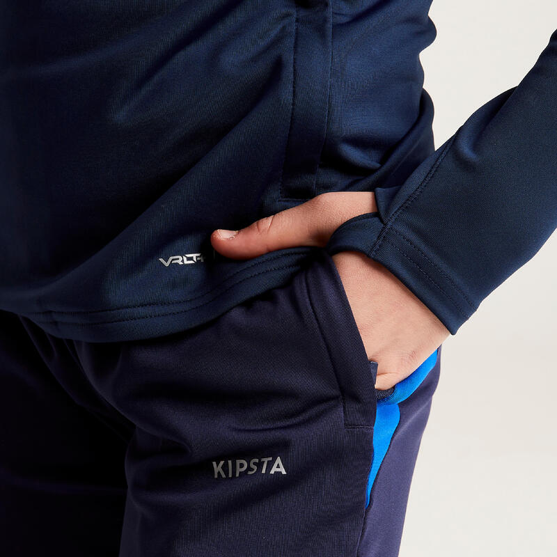 Pantalón de chándal fútbol Niña para entrenamiento Viralto azul