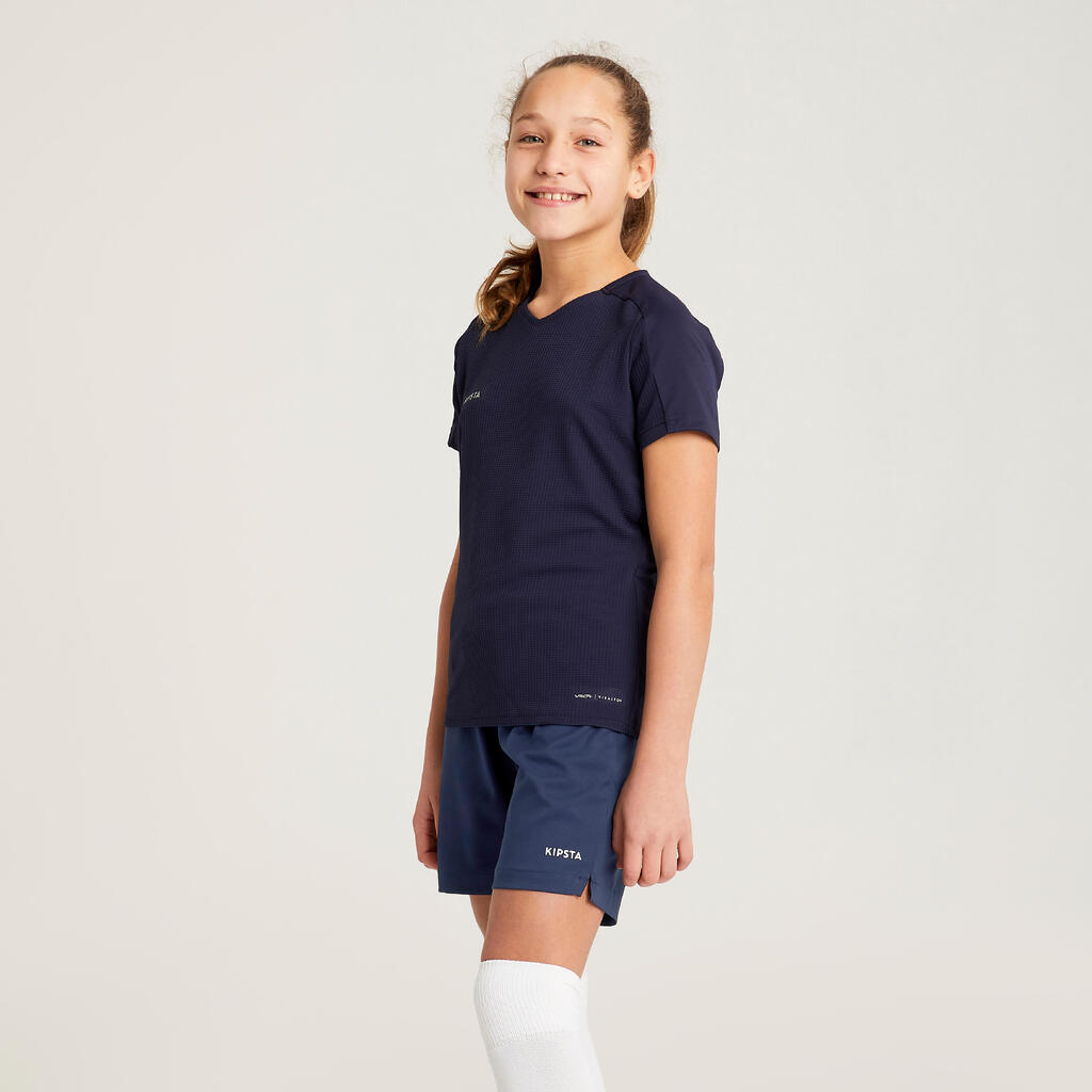 Meiteņu futbola krekls Viralto, ūdens zaļš un balts