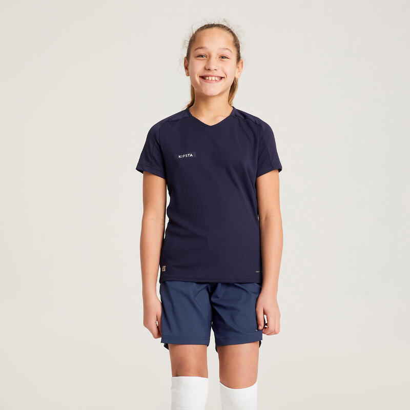 Lány rövidnadrág futballozáshoz VRO+, kék 