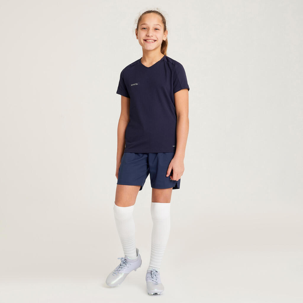 Majica kratkih rukava za nogomet Viralto za djevojčice plava