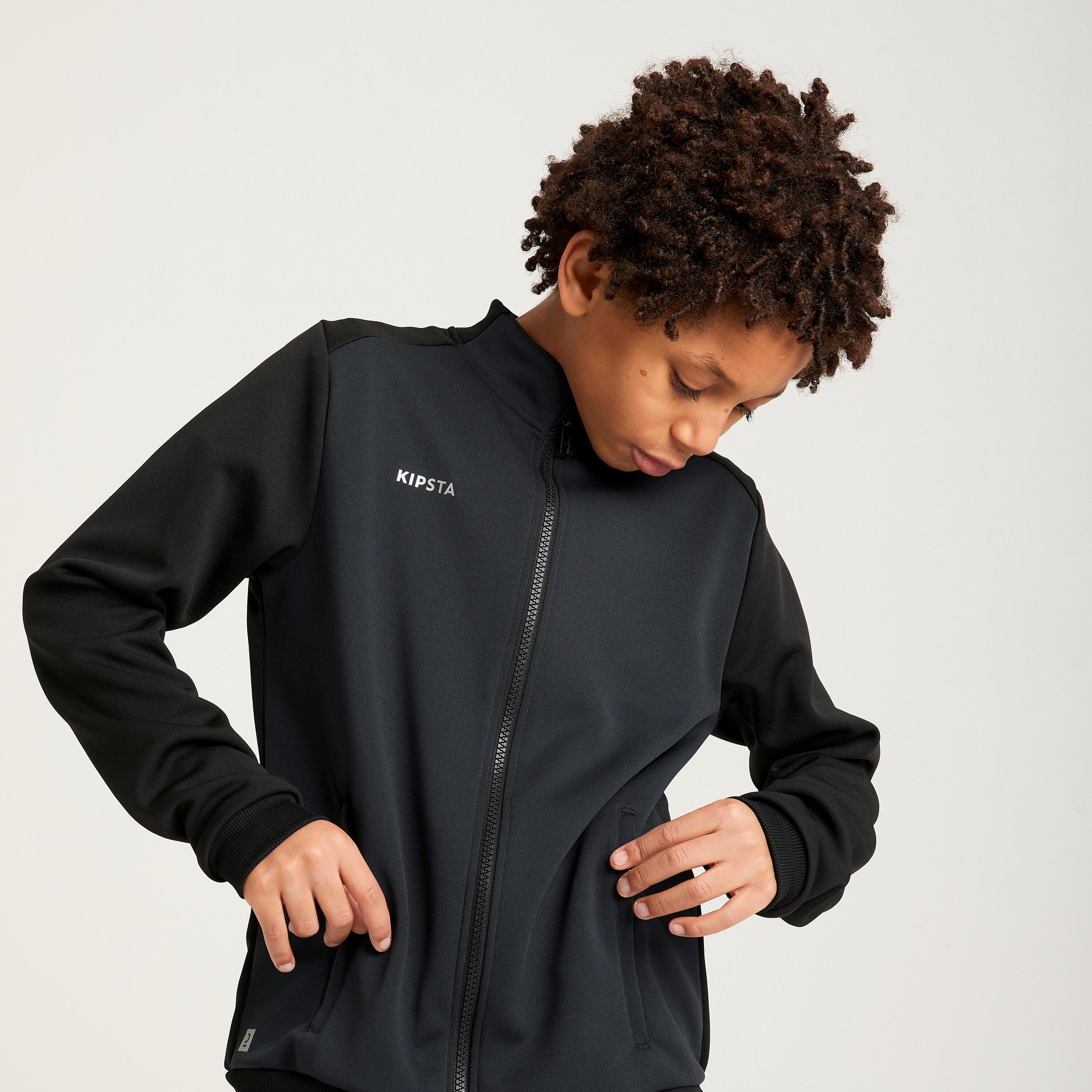 Football Training Jacket Essential - Black & Grey KIPSTA | Decathlon