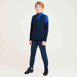 Kids' 1/2 Zip Football Sweatshirt Viralto Club - Blue and Navy