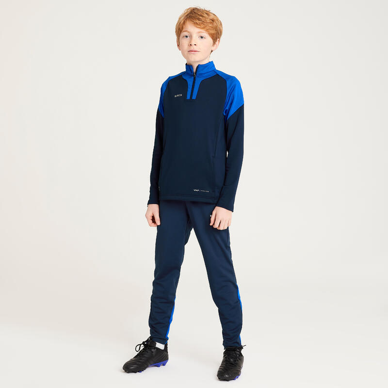 Kinder Fussball Sweatshirt mit Reissverschluss - Viralto Club marineblau/blau