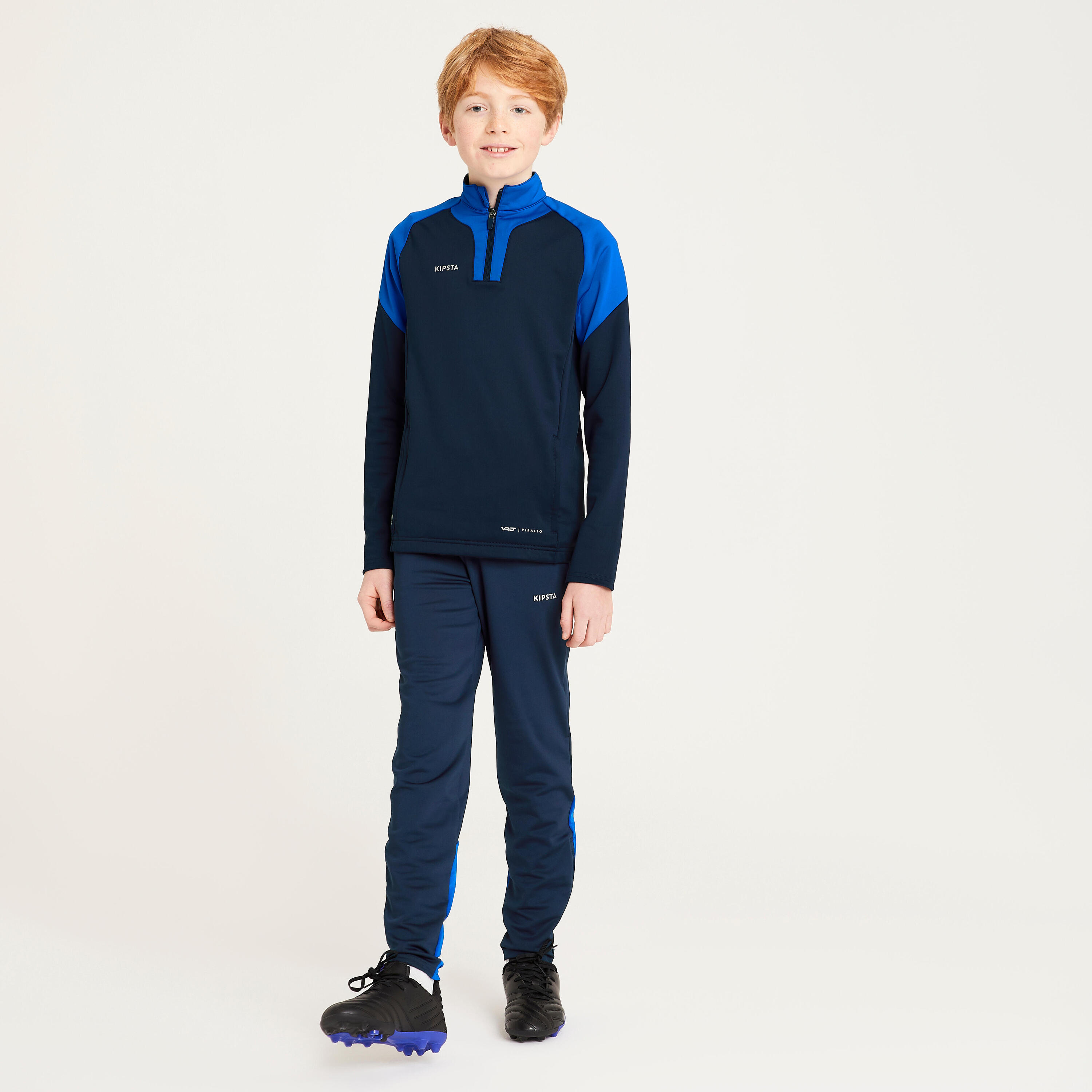 Voetbal trainingsbroek kind Viralto Club marineblauw/blauw 5/9