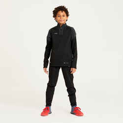 Kids' 1/2 Zip Football Sweatshirt Viralto Club - Black & Grey