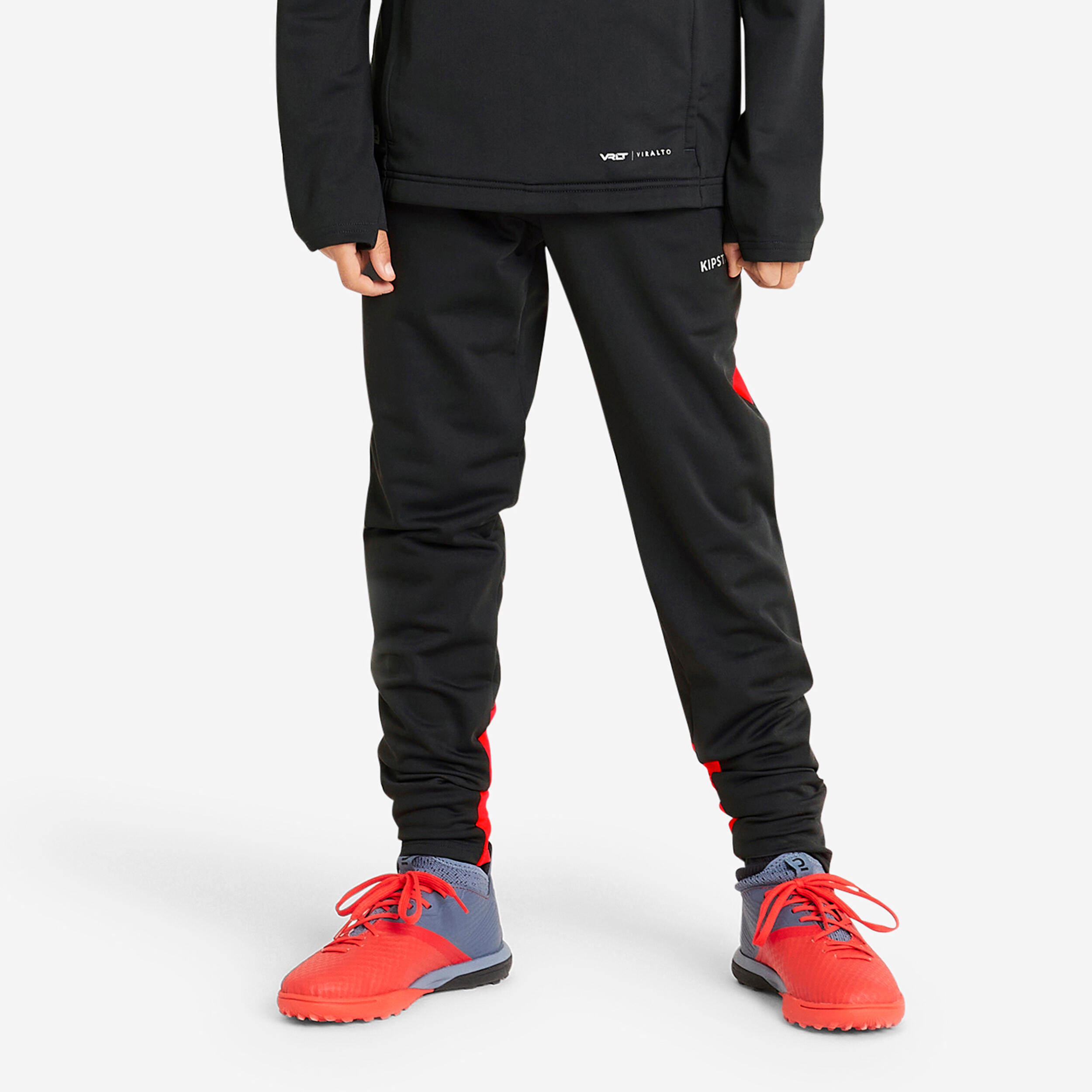 Charcoal grey and red VIRALTO CLUB soccer pants.