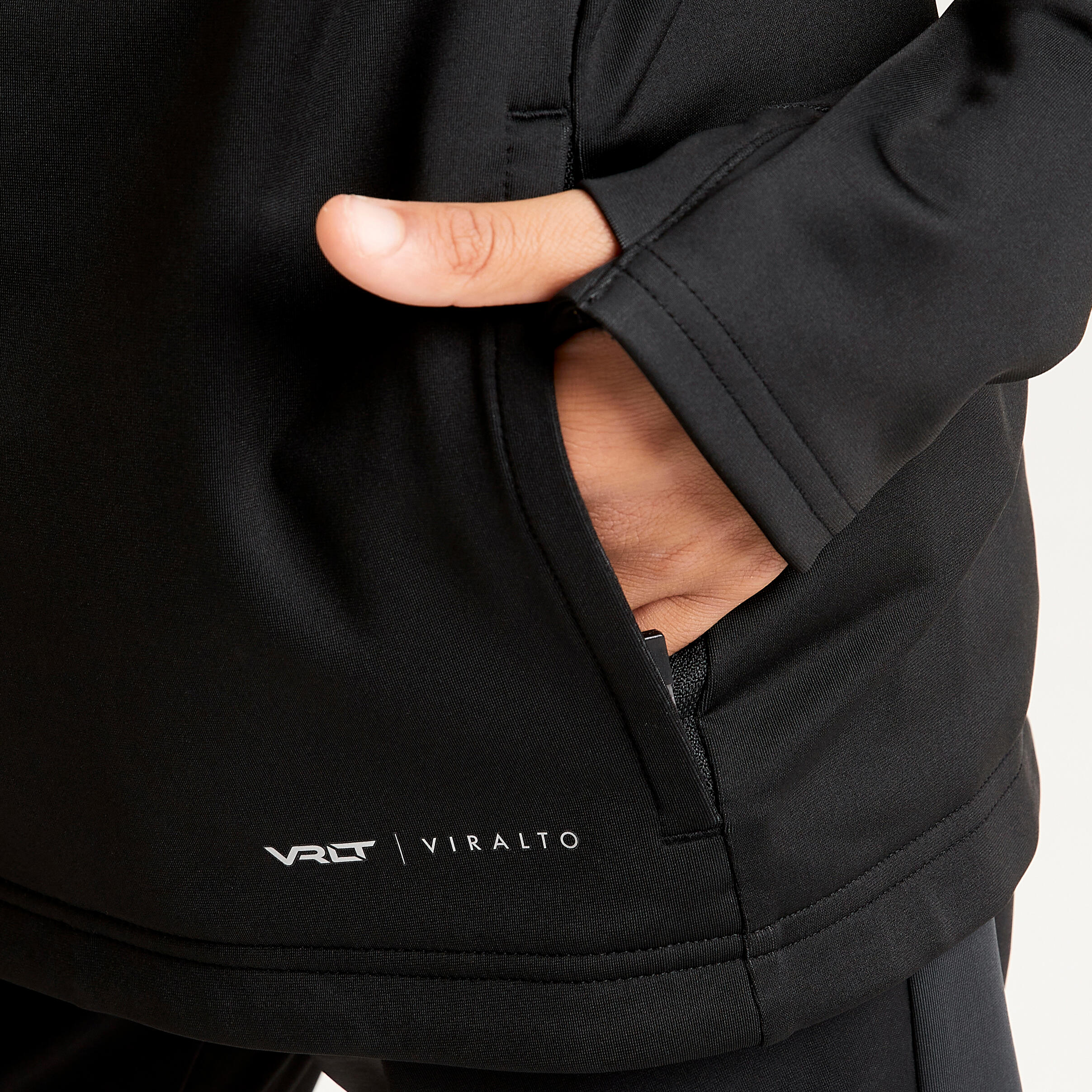 Voetbal training top kind Viralto Club zwart/grijs. 4/8