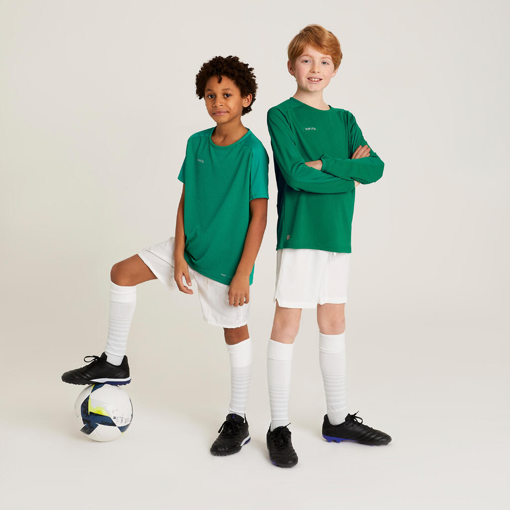 Kids' Long-Sleeved Football Shirt Viralto Letters - Blue