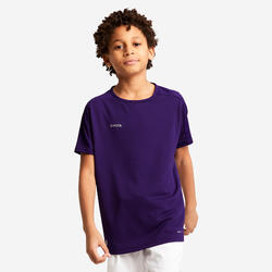 Camiseta de fútbol manga corta Niños Kipsta Viralto Club violeta