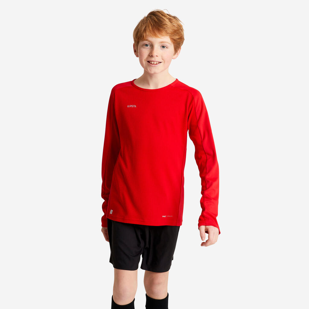 Kids' Long-Sleeved Shirt - Navy/Red