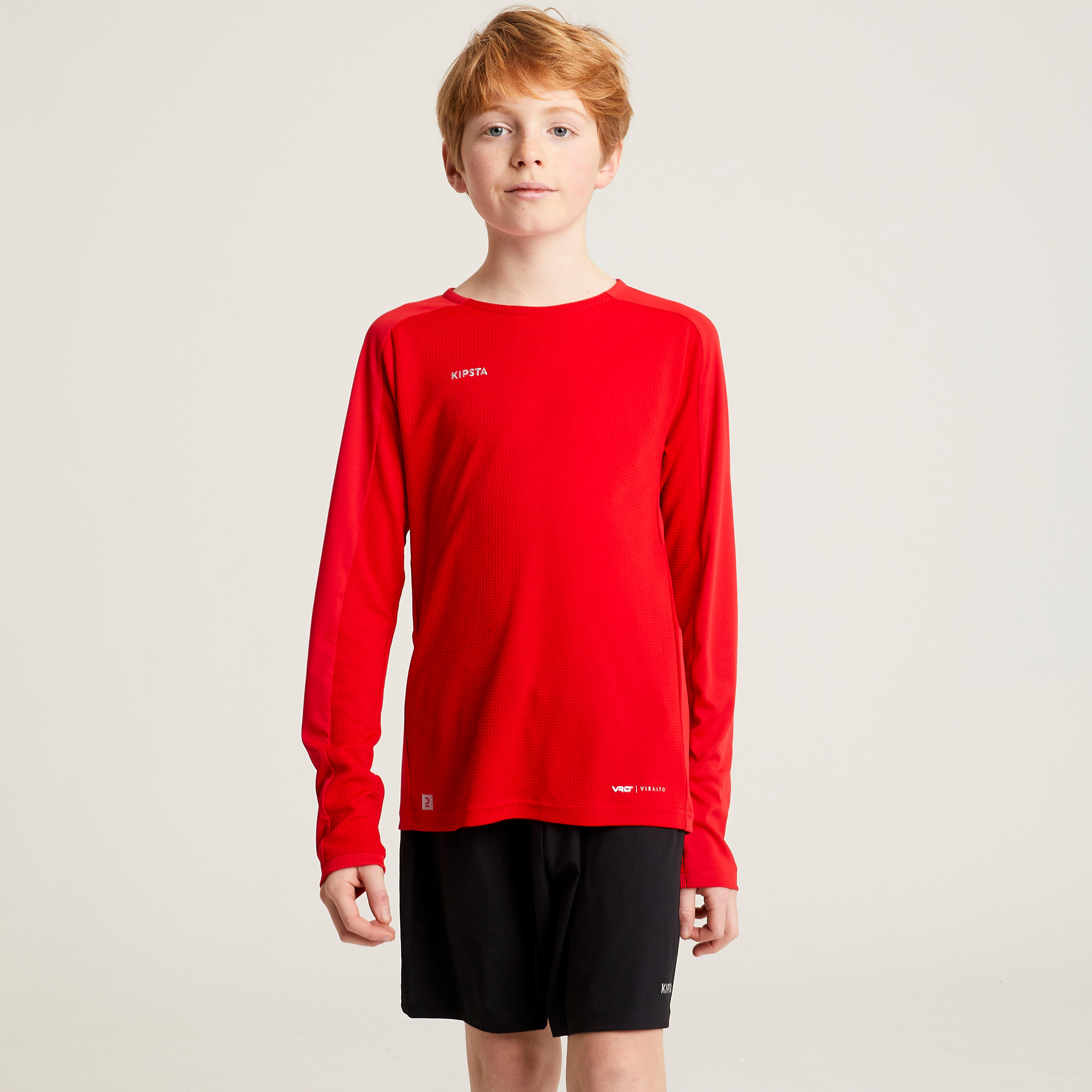 Camiseta roja manga larga niño decathlon deals
