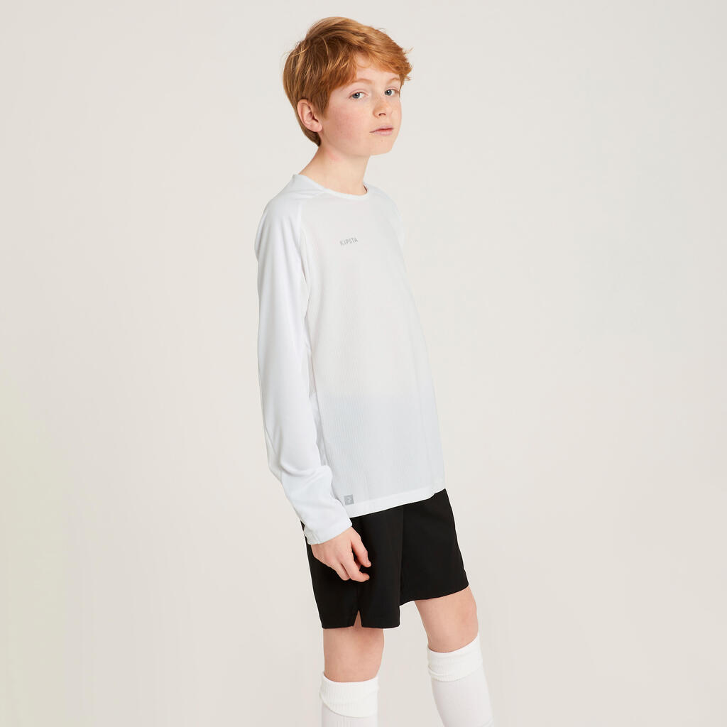 Kids' Long-Sleeved Football Shirt Viralto Letters - Blue