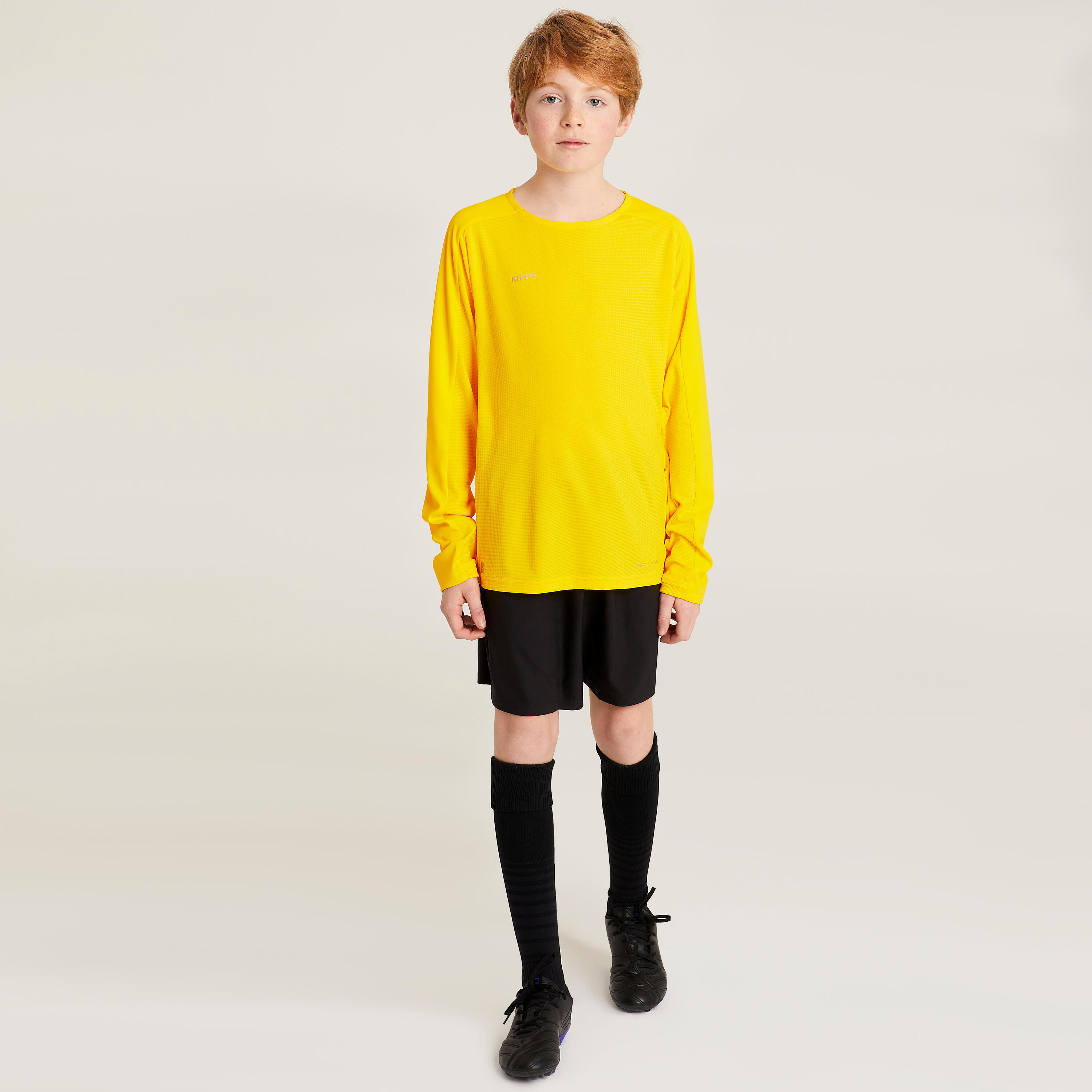 Kids' Long-Sleeved Football Shirt Viralto Club - Yellow 4/5