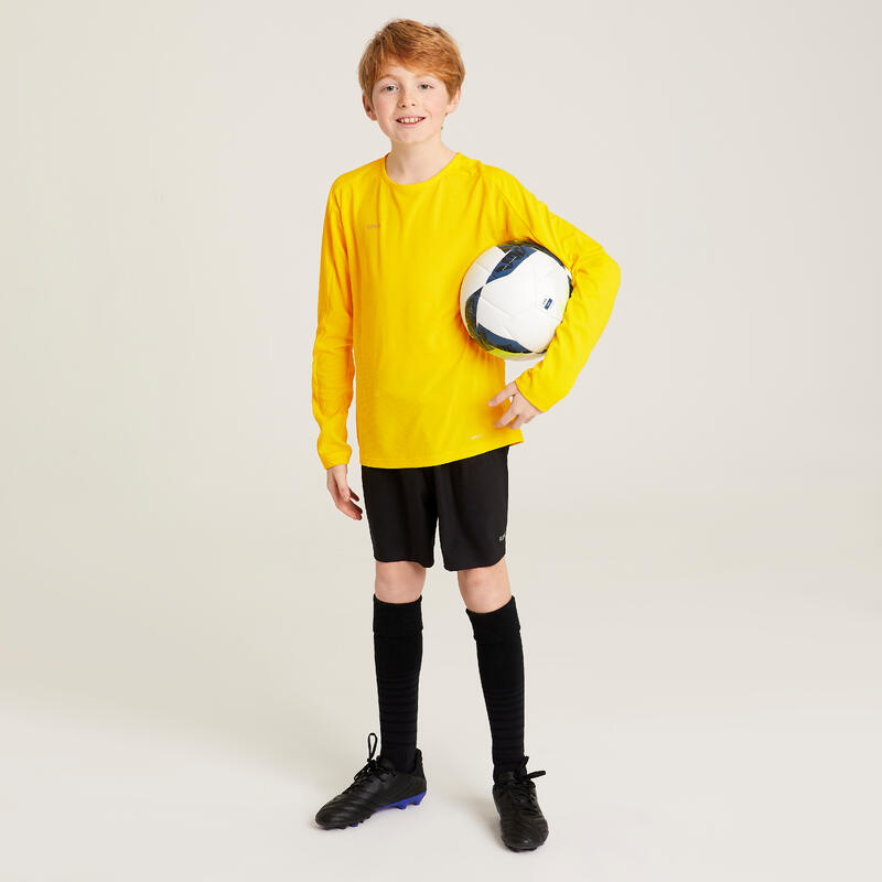 Voetbalshirt met lange mouwen kinderen Viralto Club geel