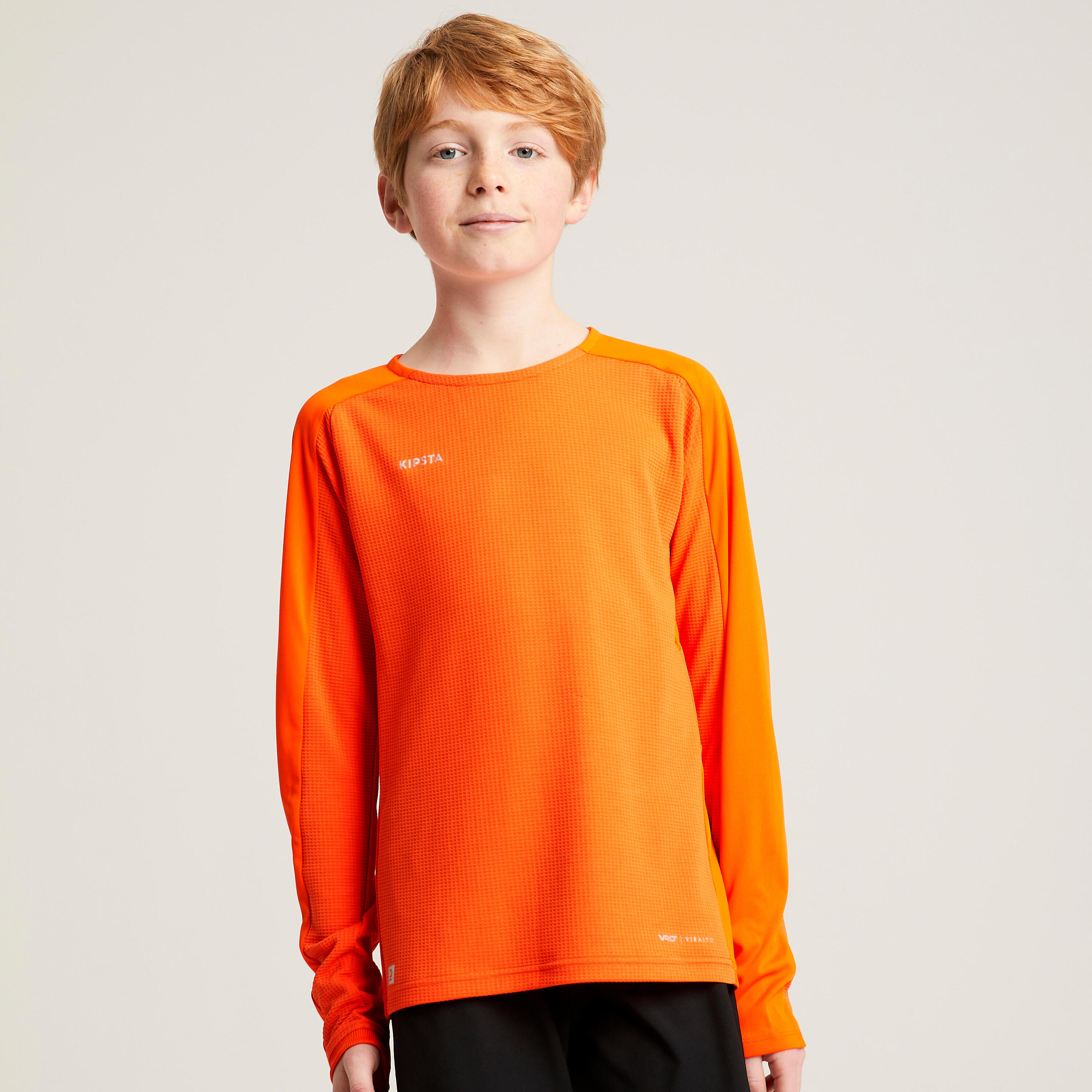 Kids' Long-Sleeved Football Shirt Viralto Club - Orange 2/6