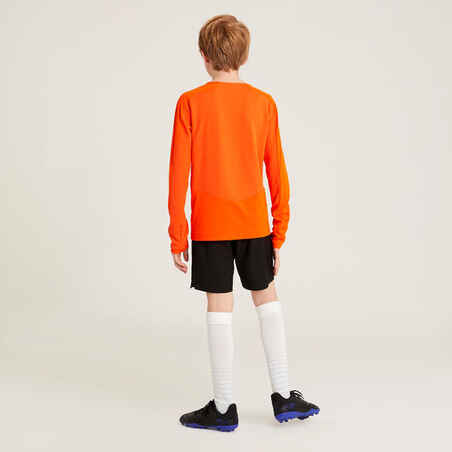 Vaikiški futbolo marškinėliai ilgomis rankovėmis „Viralto Club“, oranžiniai