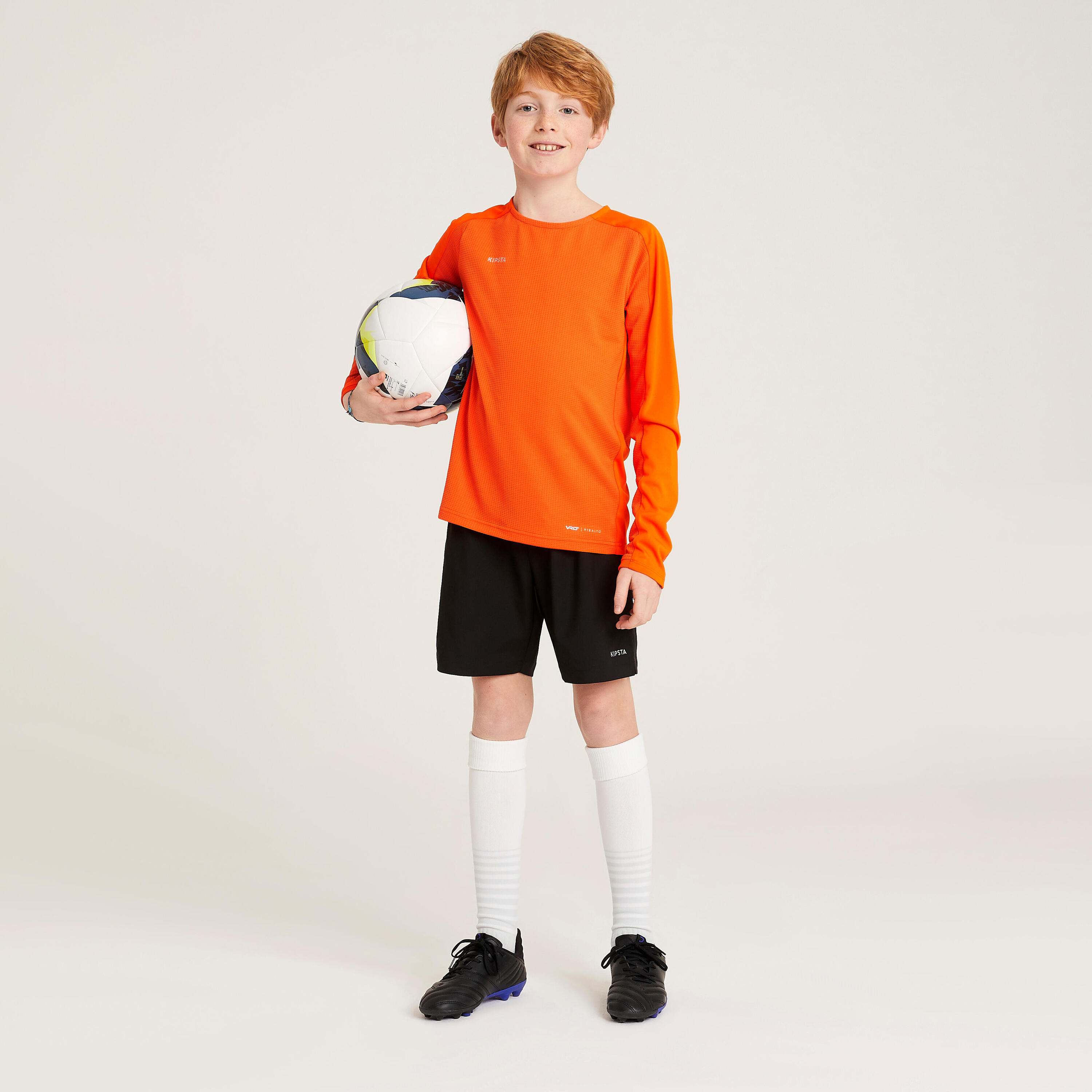 Kids' Long-Sleeved Football Shirt Viralto Club - Orange 6/6