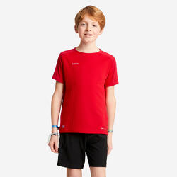 Camiseta de fútbol manga corta Niños Kipsta Viralto roja