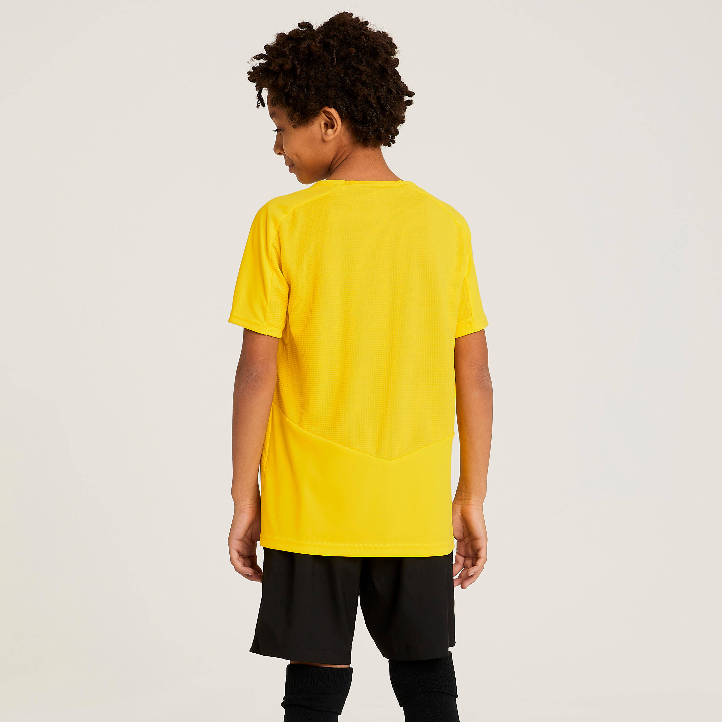 Kids' Short-Sleeved Football Shirt Viralto Club - Yellow -  3
