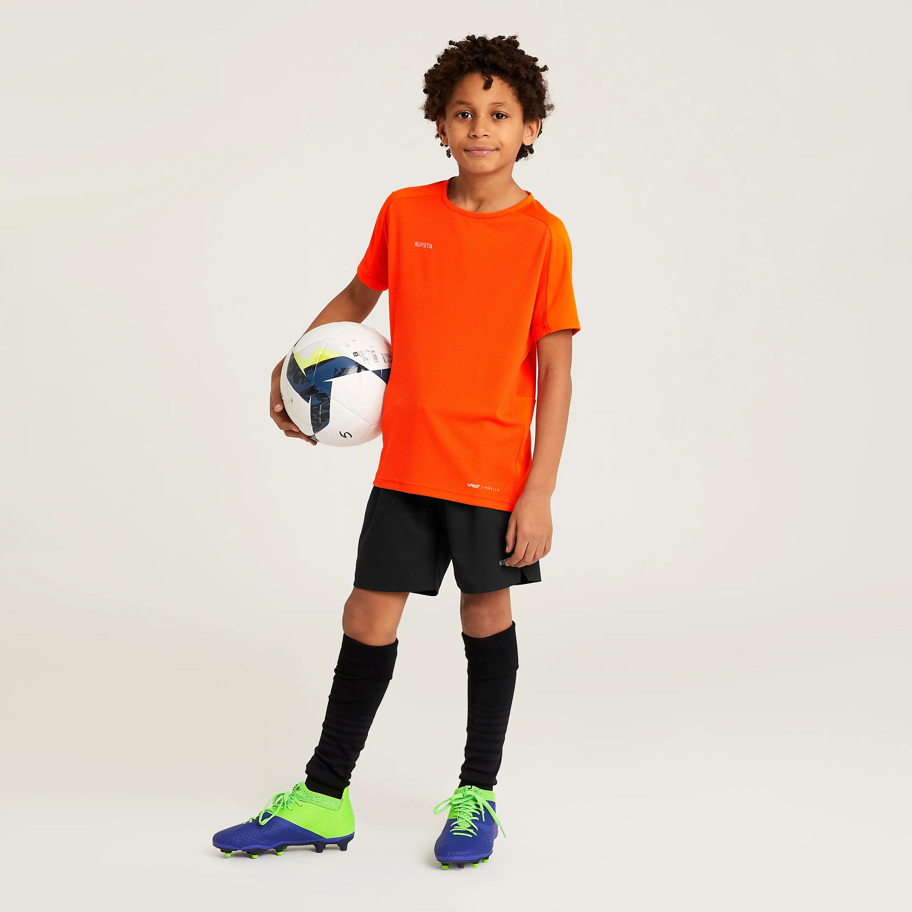 Kids' Short-Sleeved Football Shirt Viralto Club Jr - Orange -  4