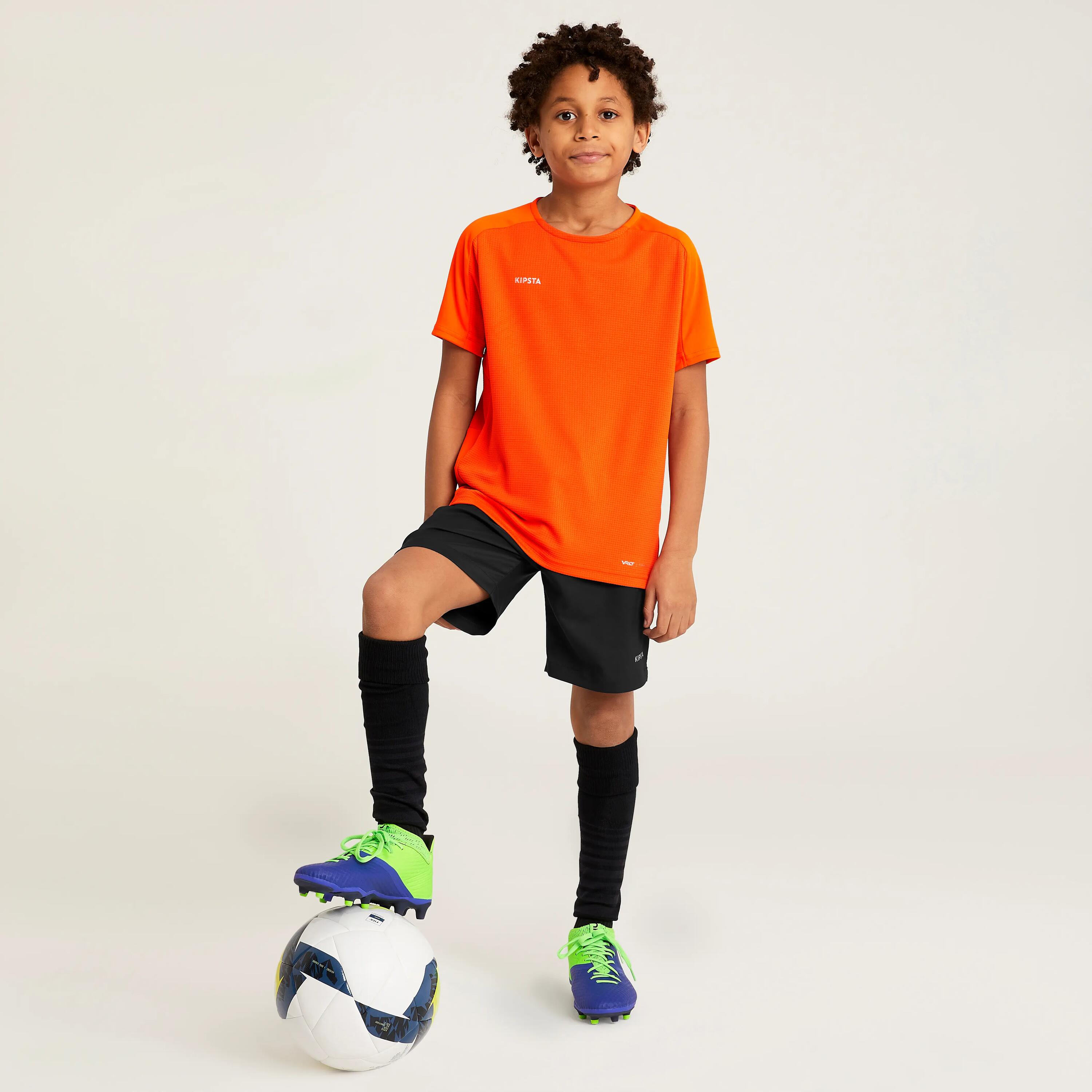 Kids' Short-Sleeved Football Shirt Viralto Club Jr - Orange -  3