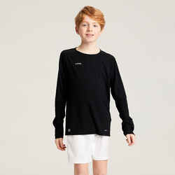 Kids' Long-Sleeved Football Shirt Viralto Club - Black