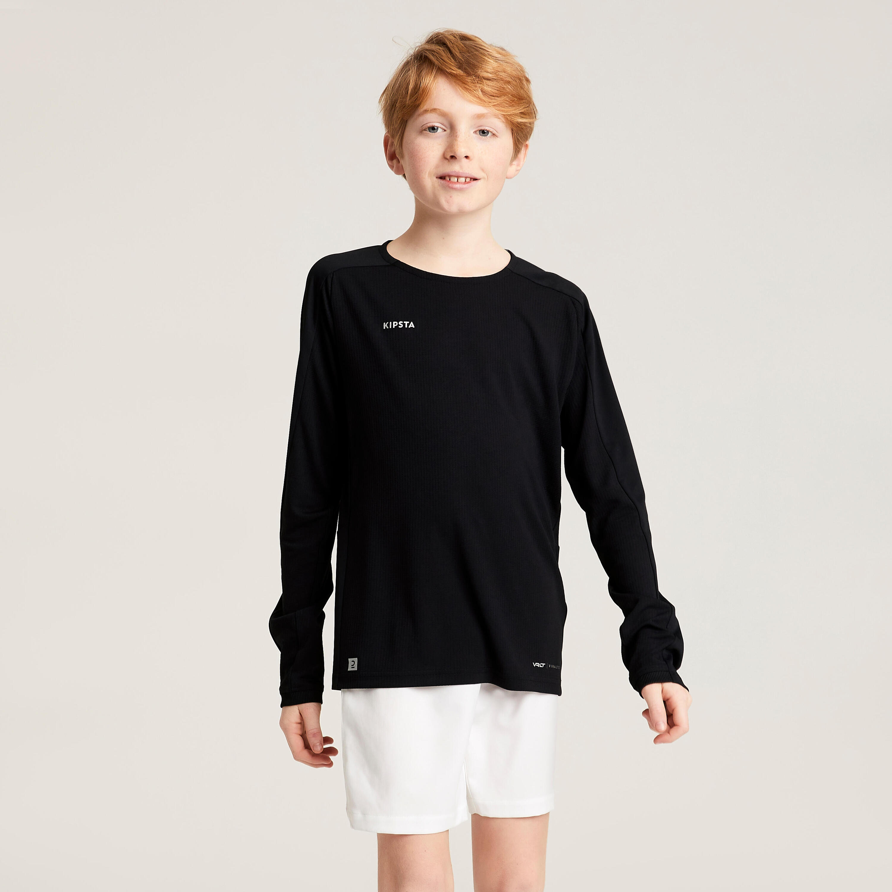 Kids' Long-Sleeved Football Shirt Viralto Club - Black 5/6