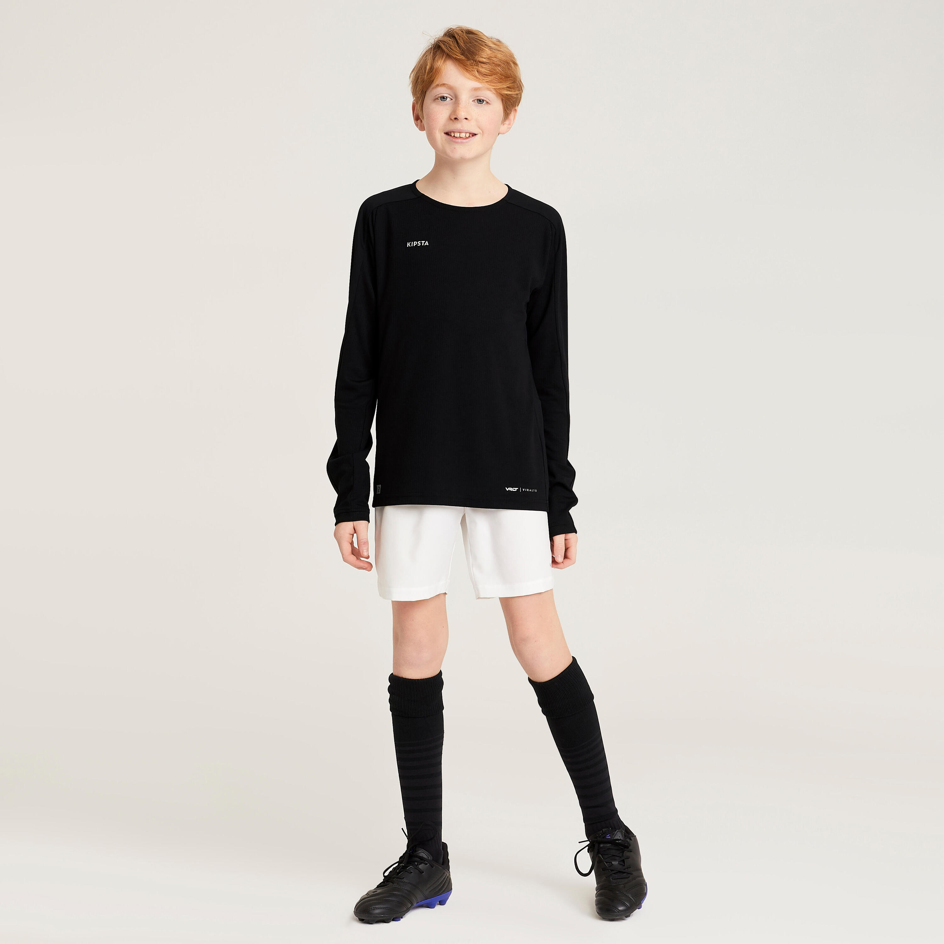 Kids' Long-Sleeved Football Shirt Viralto Club - Black 4/6