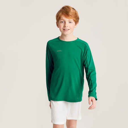 Vaikiški futbolo marškinėliai ilgomis rankovėmis „Viralto Club“, žali