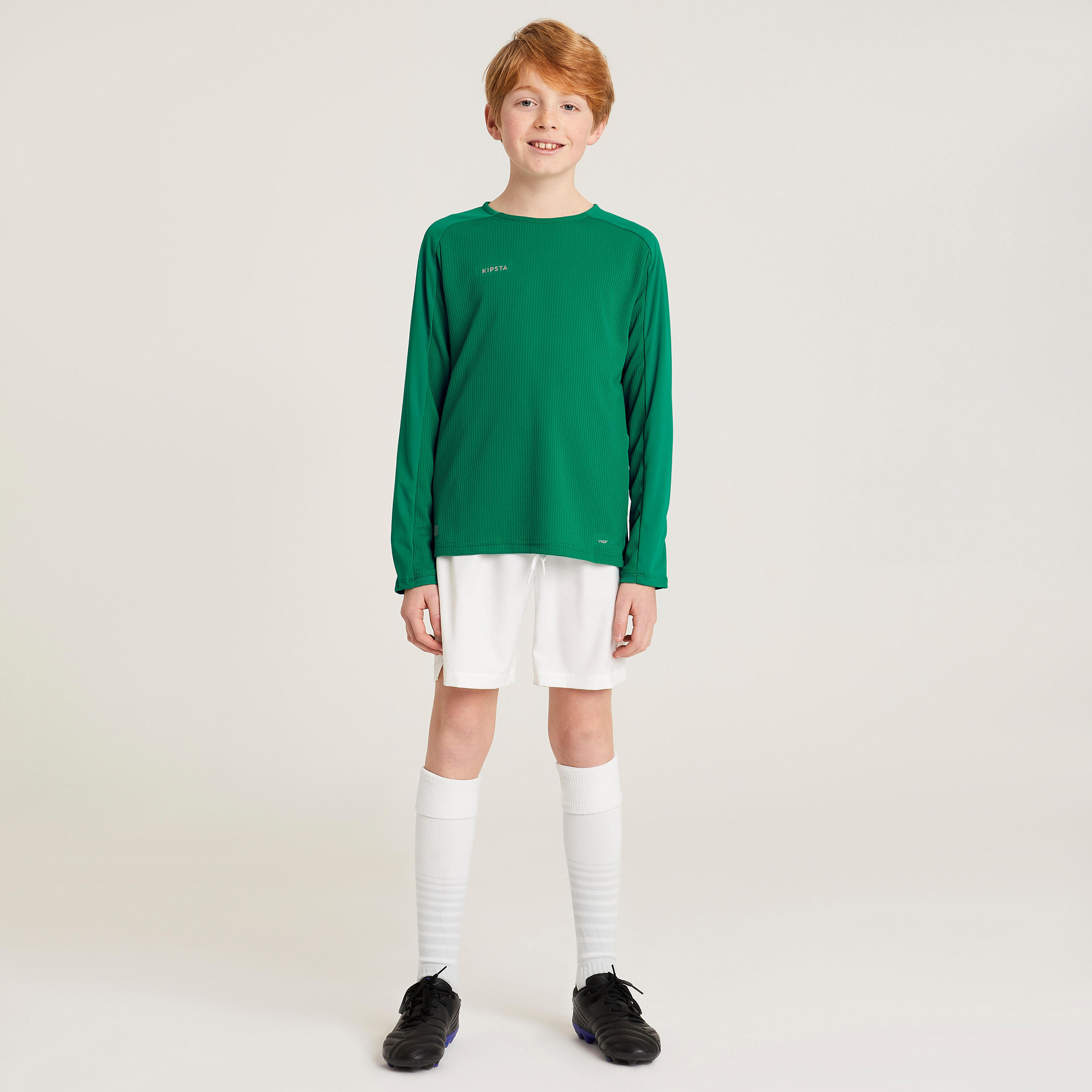 Kids' Long-Sleeved Football Shirt Viralto Club - Green 4/6