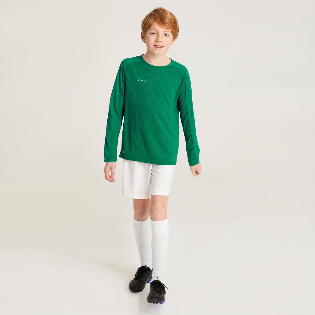 Kids' Long-Sleeved Football Shirt Viralto Letters - Blue
