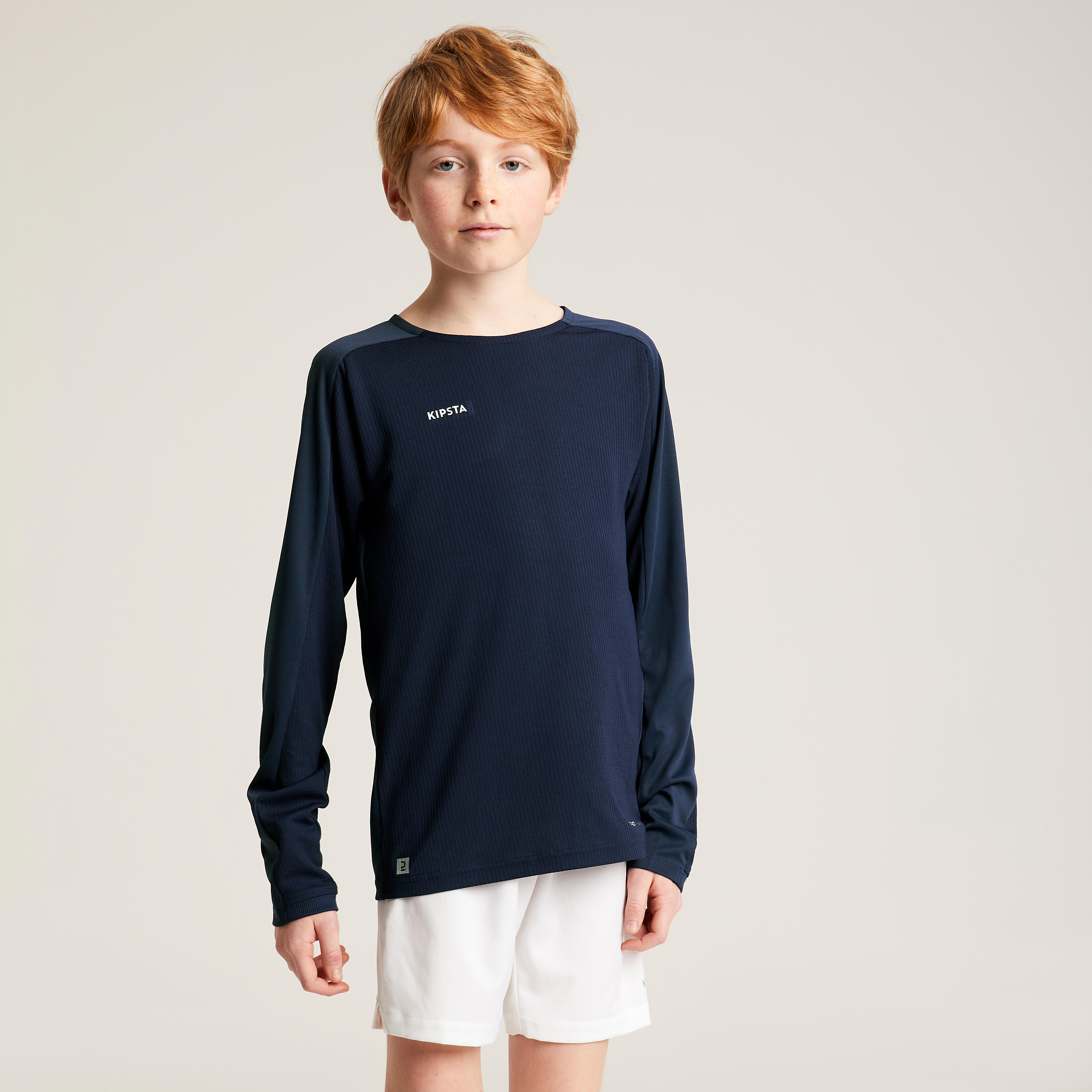 MAILLOT DE FOOTBALL MANCHES LONGUES VIRALTO CLUB JR BLEU MARINE KIPSTA Decathlon