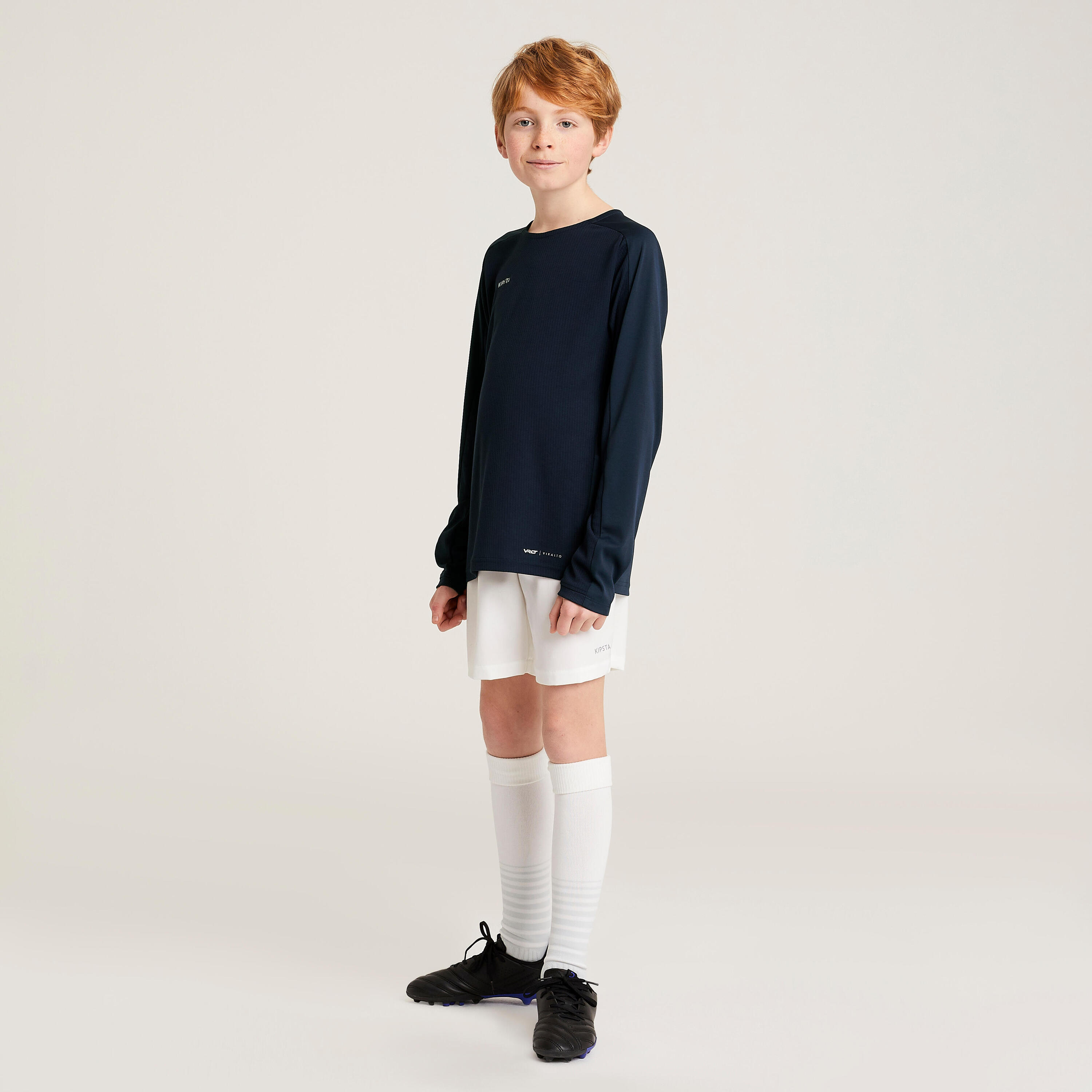 Kids' Long-Sleeved Football Shirt Viralto Club - Navy Blue 5/6