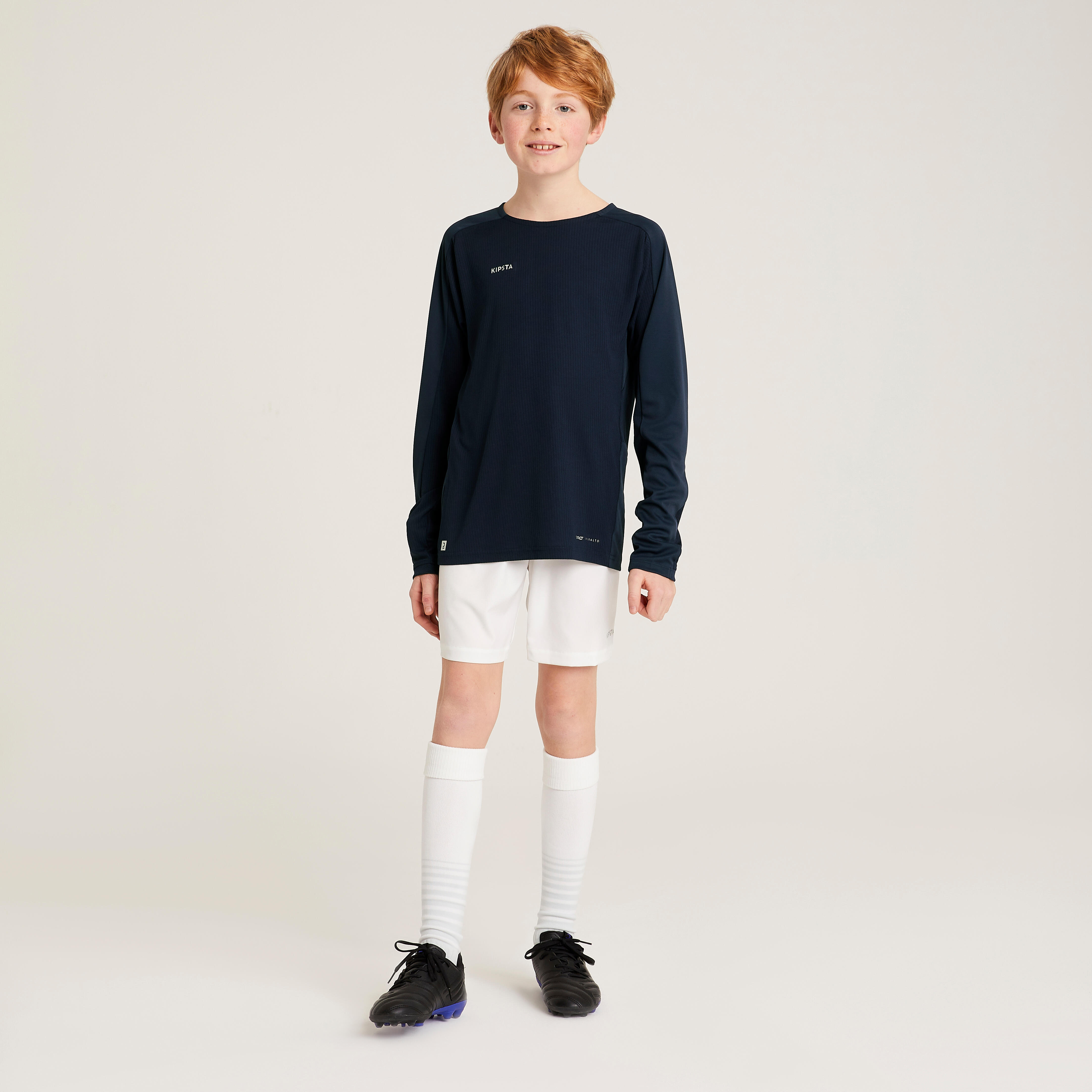 VIRALTO CLUB JR LONG SLEEVE SOCCER JERSEY NAVY BLUE