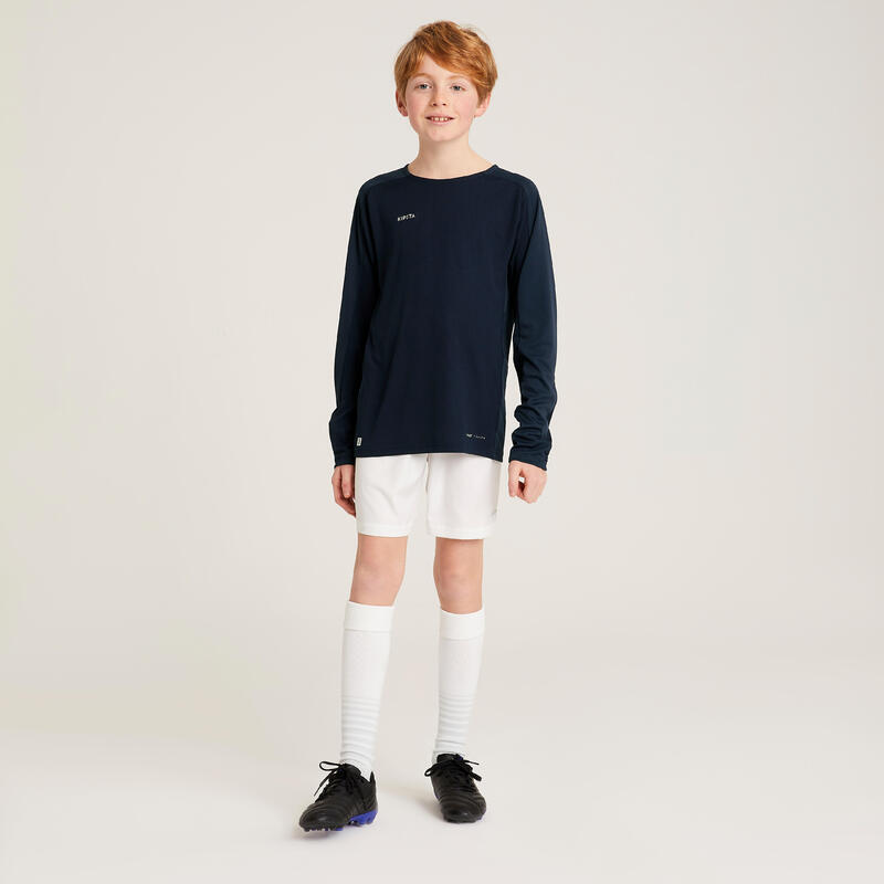 Voetbalshirt kind met lange mouwen Viralto Club marineblauw